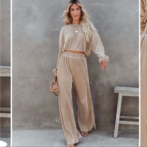 Swift high rise plisse set-taupe